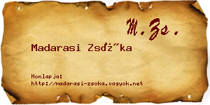 Madarasi Zsóka névjegykártya